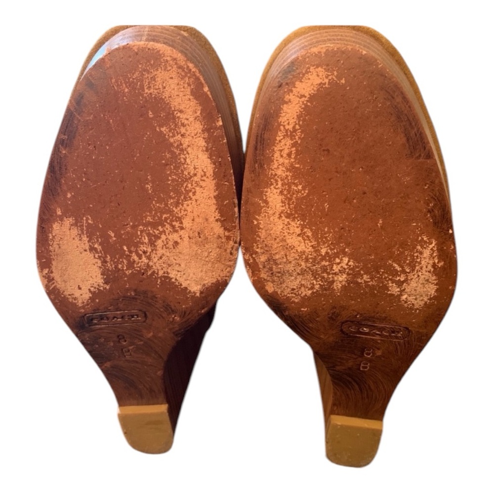 AUTHENTIC COACH LILIANA LACE UP PLATFORM WEDGES - Picture 6 of 7